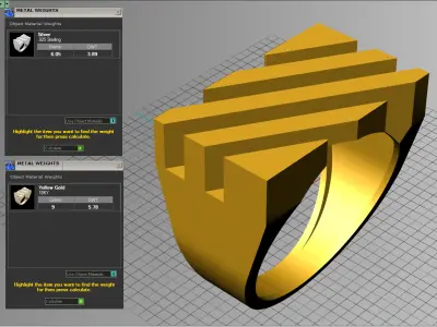modern women ring 3D print model