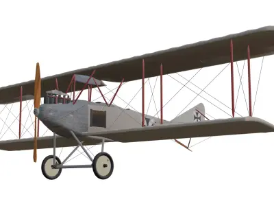 Albatros BII Low-poly 3D model