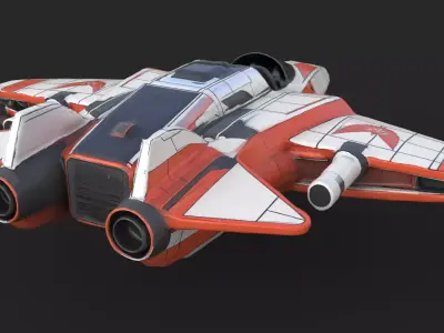 Airspeeder Xaro Low-poly 3D model