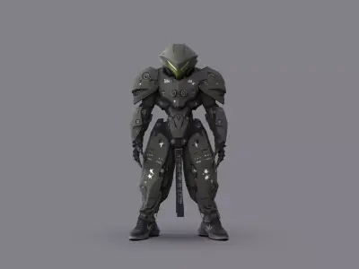 Night City Character Police 3D model