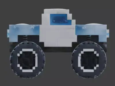 Voxel RC Snow Explorer 3D Model Low-poly 3D model
