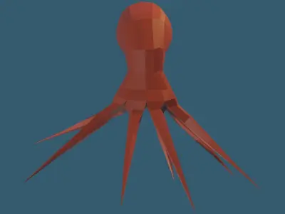 Octopus Free low-poly 3D model