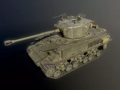 America M4 Sherman Medium Tank USA 3D model