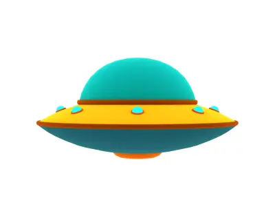 Spaceship ufo flying saucer Low-poly 3D model