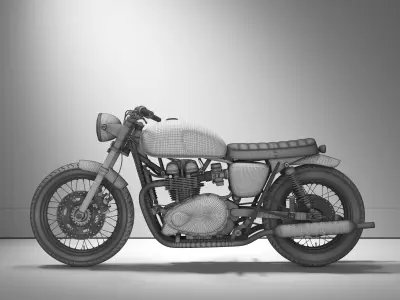 Triumph Bonneville Brat - the Thrasher 3D model