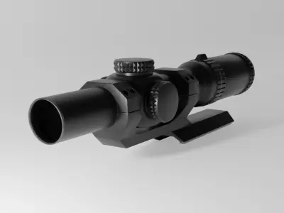 sniper scope 6x Low-poly 3D model