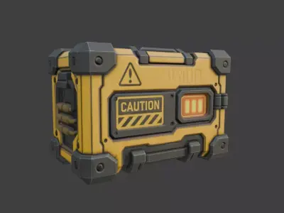Ammo Crate Low-poly 3D model