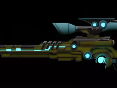 SNIPER RIFLE Low-poly 3D model purchase