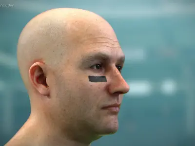 Football Fan Head 3D model