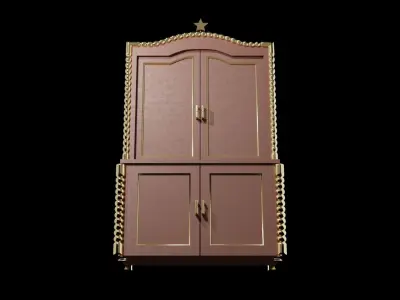 Gold Decorated Cabinet 3D model