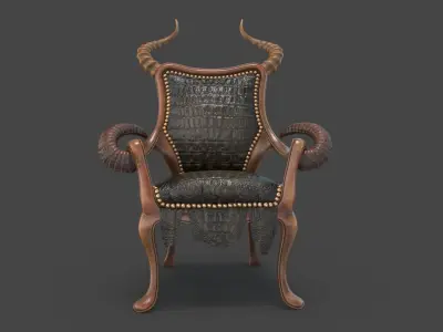African Furniture Decorative Collection 3D model
