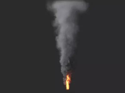 3D Big Fire Animation 3D model