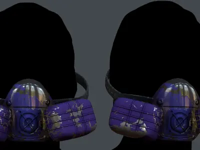 Gas mask helmet 3d model scifi Low-poly Low-poly 3D model Low-poly 3D model 34
