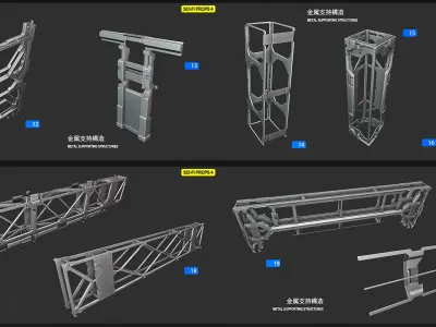 SCI-FI props 4 3D model