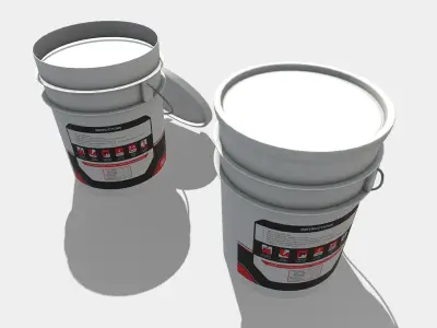 Paint Bucket Low-poly 3D model purchase