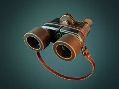 Binoculars Low-poly 3D model shop