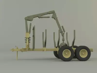 Forest trailer 3D model