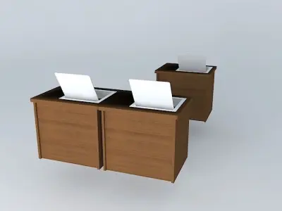 COMPUTER TRAINING DESKS 850x700x750mmH Free 3D model