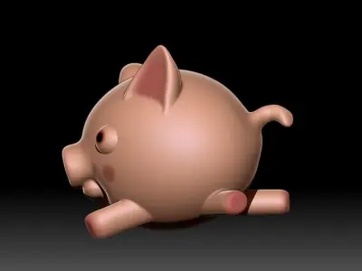 Cartoon Pig  3D model