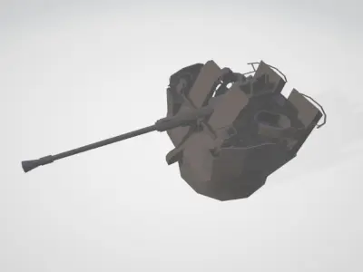 AMERICAN US BOFORS AA GUN Low-poly 3D model