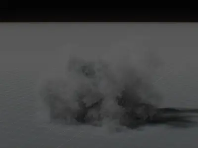 Artillery Grenade Explosion Animation 3D 3D model