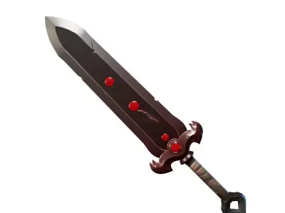 Vampiric Dagger Low-poly 3D model
