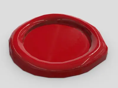 Wax Seal Low-poly 3D model
