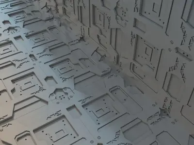 sci-fi panel 3D model