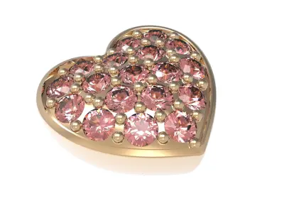 Heart jewelry part 3D print model