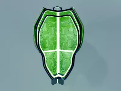 Gun Magnum scifi Low-poly 3D model