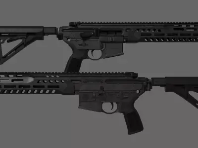 SIG SAUER MCX CSAW Low-poly 3D model
