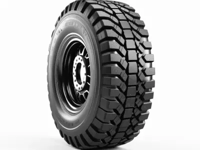 OffRoad Tire Wheel Rim 3D model