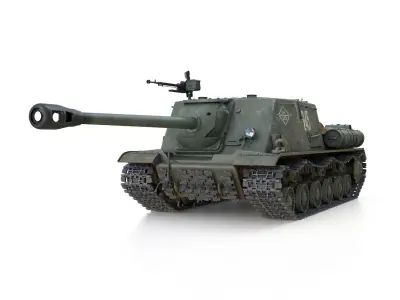 ISU-122S - 245 - Soviet Assault Gun 3D model