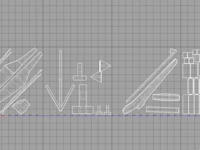 Mass Effect Alliance Kilimanjaro Class Frigate 3D Model Free low-poly 3D model