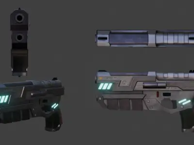Futurist gun 3D model