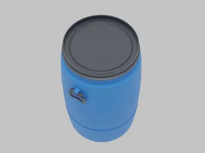Plastic barrel Free 3D model