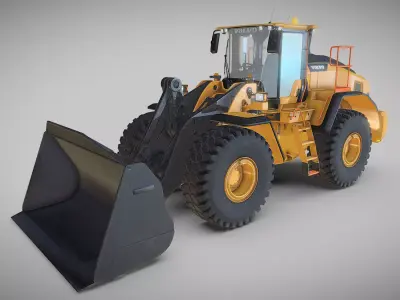 Excavator L220H Low-poly 3D model