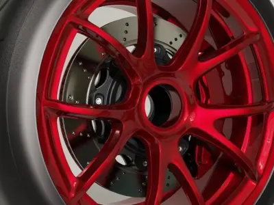 porsche gt3rs magnesium rims   3D model