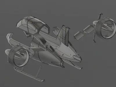 NORD 501 combat VSTOL 3D print model