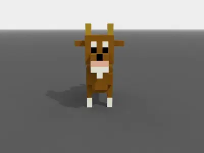 Voxel Goat Low-poly 3D model purchase