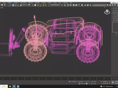Forklift 525 Low-poly 3D model