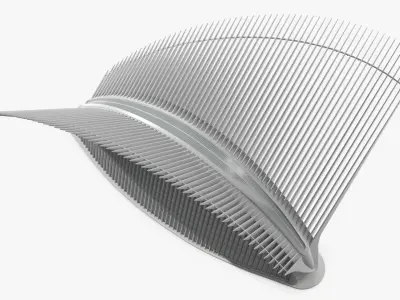  Curved Steel Ribbed Pavilion Structure 