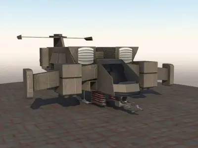 Combat drone 3D model