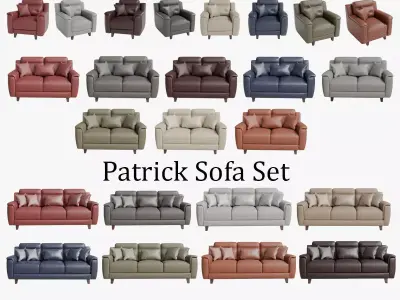 Patrick Sofa Set Low-poly 3D model