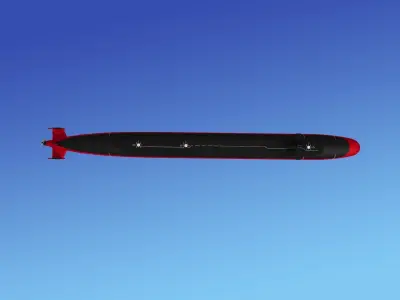 Ohio Class USS Alaska SSBN-732 3D model