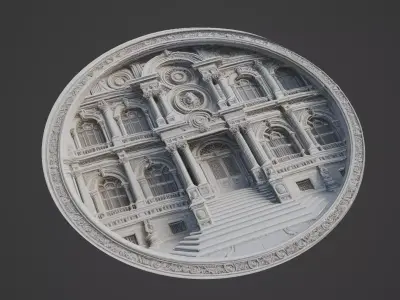Building House Pendant Medallion 3D print model order