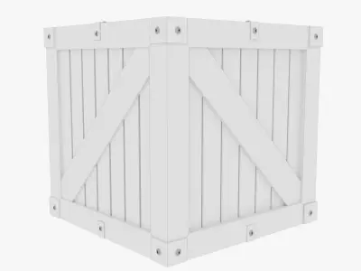 Wooden Crate  Low-poly 3D model purchase
