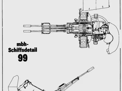 Russian ZSU-23 Weapon 23 mm Gun 3D model