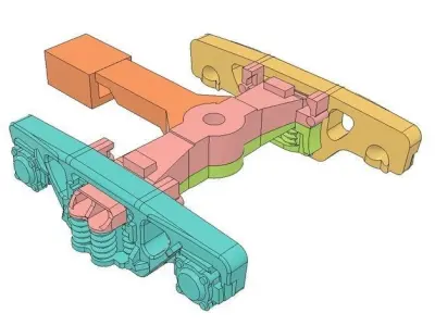 HO scale model of a train bogie Free 3D print model