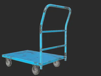Industrial Trolley PBR Game Ready  Low-poly 3D model